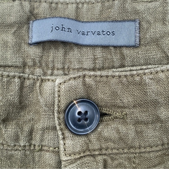 John Varvatos Men's Johnny Flat Front Shorts Olive Green Size 30 - Picture 8 of 9